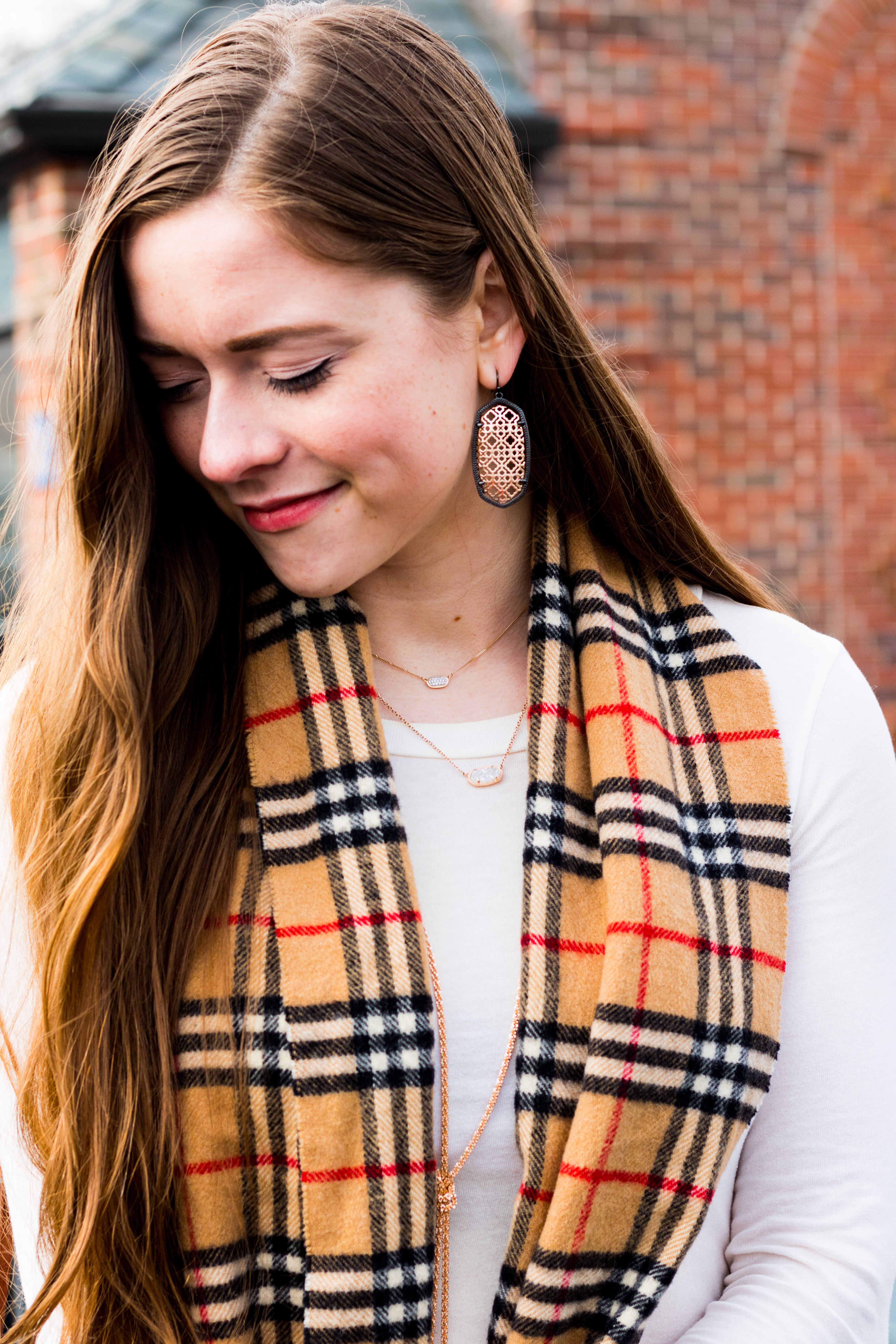 Burberry style plaid clearance scarf