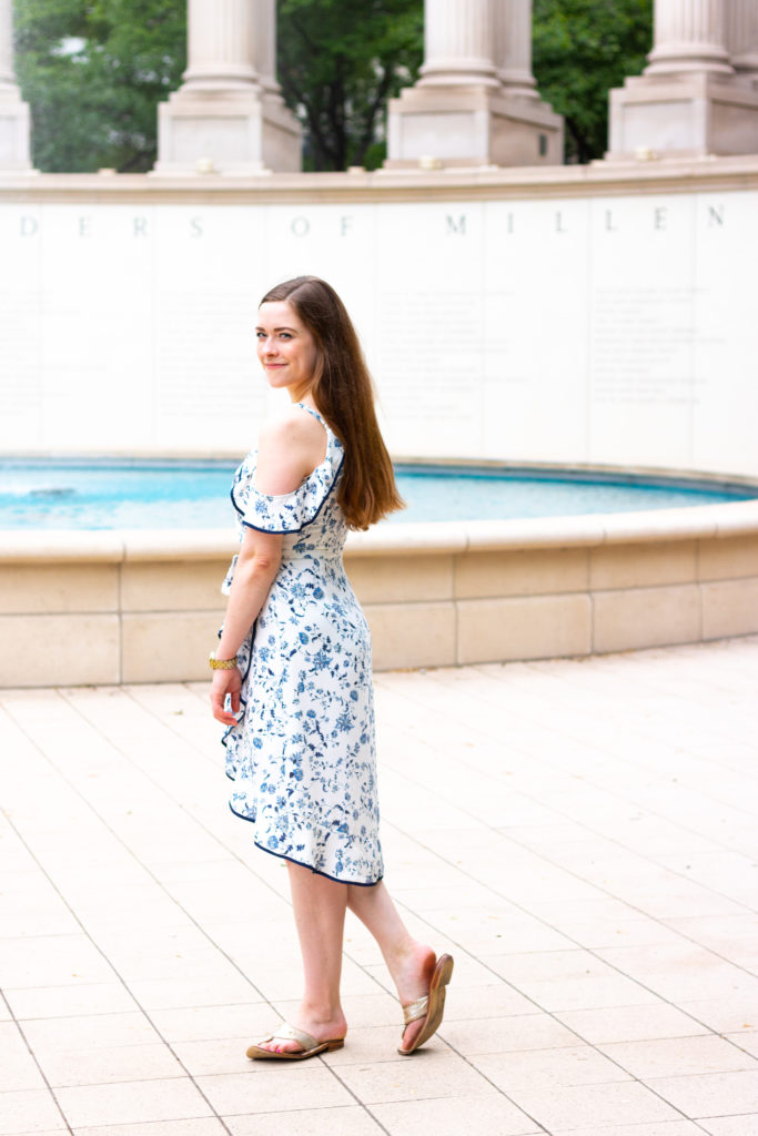 Floral Wrap Dress in Wrigley Square - Bowtiful Life